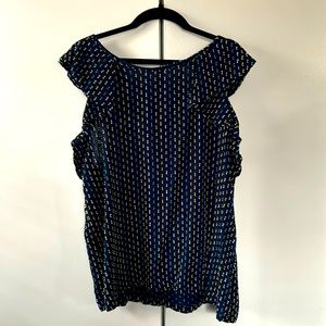 LOFT flutter sleeve blouse-Large